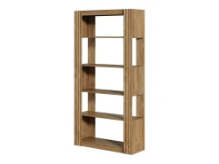 Estante aberta de 5 níveis e estante para livros, estante de 180 cm de altura, prateleiras de madeira de armazenamento de exibição de pé
