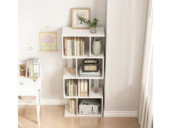 ESTANTE ABERTA DE PÉ BRANCA PRATELEIRA ARMÁRIO BIBLIOTECA MODERNA LOFT 140 CM