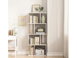 ESTANTE ABERTA DE PÉ BRANCA PRATELEIRA ARMÁRIO BIBLIOTECA MODERNA LOFT 140 CM