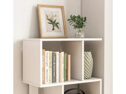ESTANTE ABERTA DE PÉ BRANCA PRATELEIRA ARMÁRIO BIBLIOTECA MODERNA LOFT 140 CM