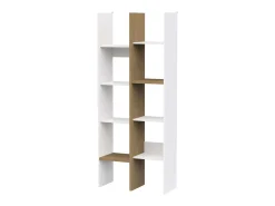 Estante alta Access Hamilton Carvalho/Branco 76x183x33 cm
