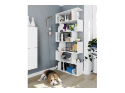 Estante alta Athena 80x192x24 cm Sala de jantar/corredor Decoração branca