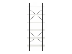 Estante alta 80x30x210 cm madeira de pinho maciça branco
