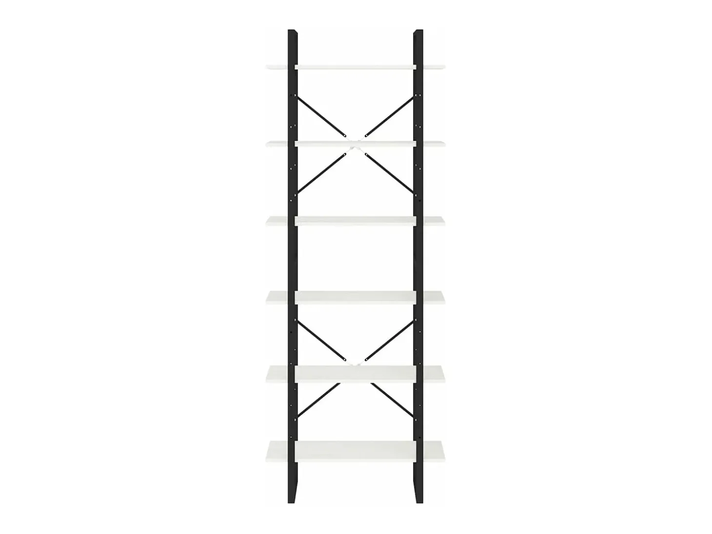 Estante alta 80x30x210 cm madeira de pinho maciça branco