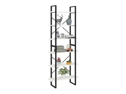 Estante alta 80x30x210 cm madeira de pinho maciça branco PT358531