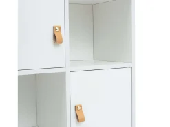 Estante Anzio Branca com 4 Portas e 4 Prateleiras