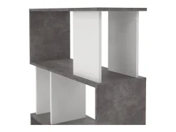 Estante Arg, Estante de escritório, Estante, Biblioteca, 80x30 h175 cm, Cimento e Branco