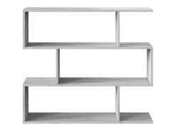 Estante baixa Athena Cimento branco 110x97x24 cm Sala de estar Sala de jantar