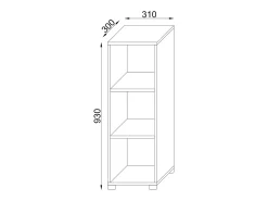Estante Benas Branco A. 93 x L. 31 x P. 30 cm