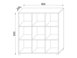 Estante Benas Branco A. 93 x L. 90 x P. 30 cm