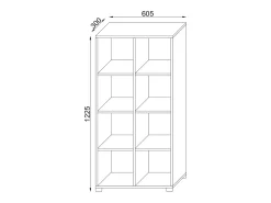 Estante Benas Branco A. 123 x L. 60 x P. 30 cm