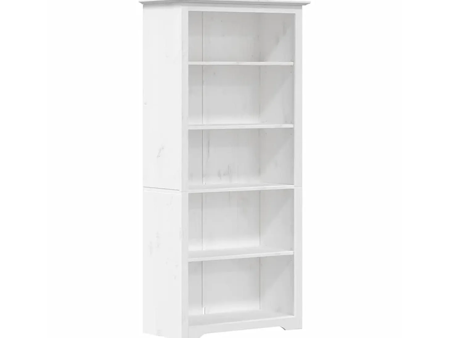 Estante BODO 5 prateleiras 82x40x173 cm pinho maciço branco PT739019