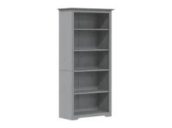 Estante BODO 5 prateleiras 82x40x173 cm pinho maciço cinzento PT632441