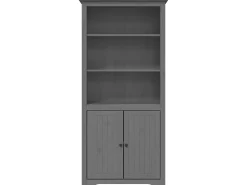 Estante BODO 82x40x173 cm madeira de pinho maciça cinzento PT263126