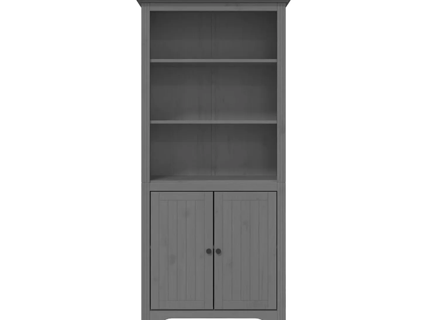 Estante BODO 82x40x173 cm madeira de pinho maciça cinzento PT263126