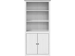 Estante BODO 82x40x173 cm madeira de pinho maciça branco PT464202