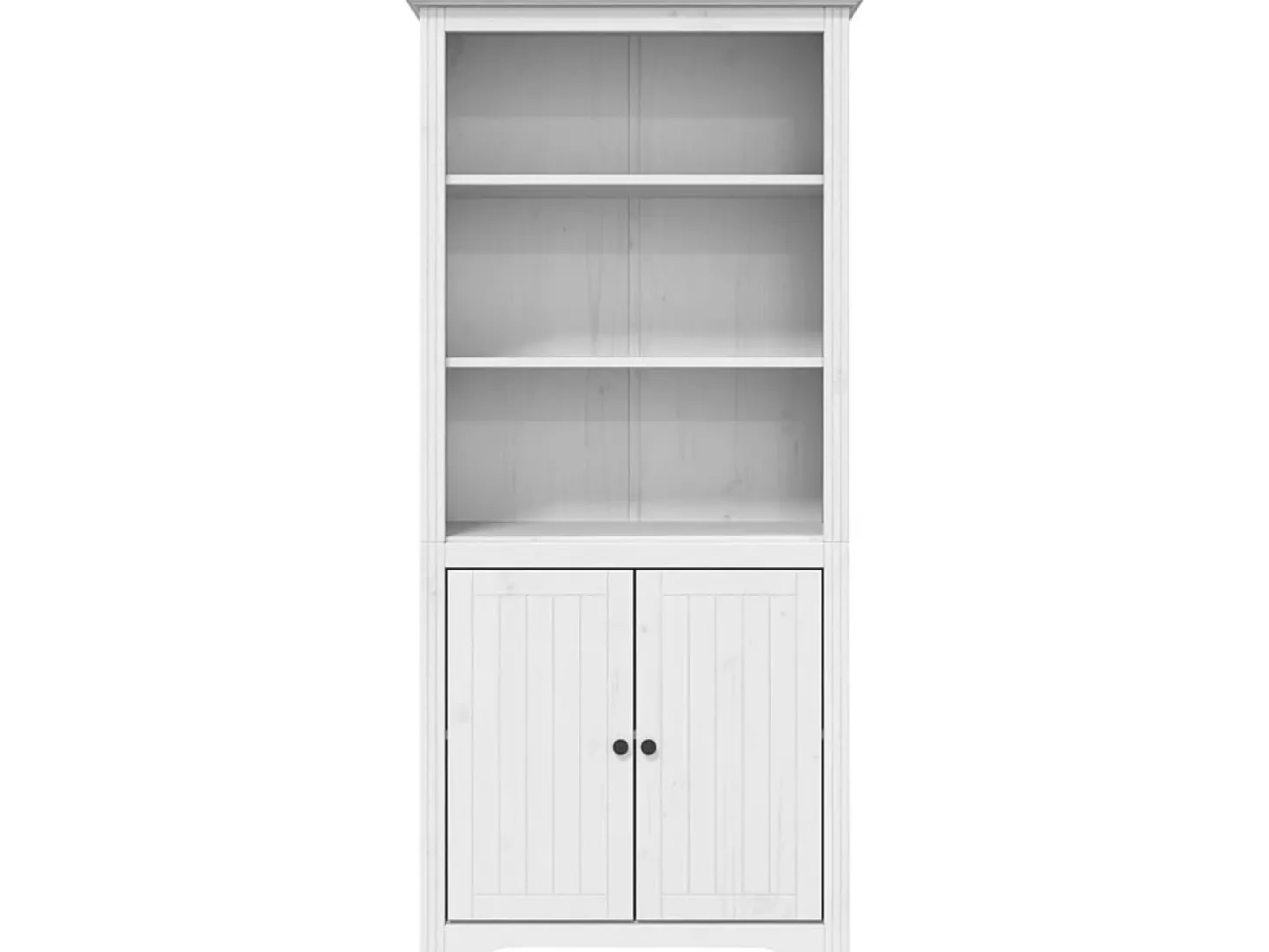 Estante BODO 82x40x173 cm madeira de pinho maciça branco PT464202