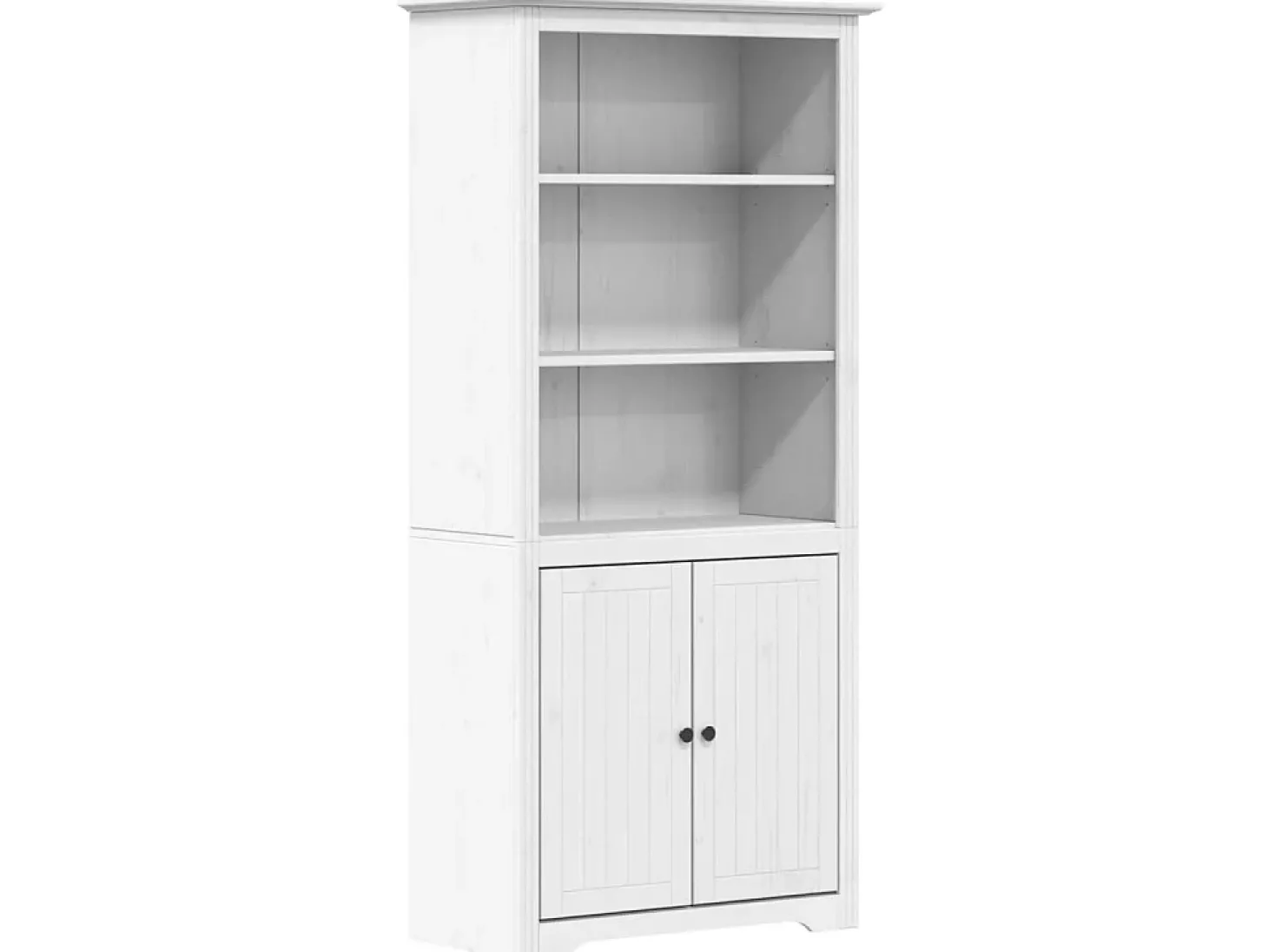 Estante BODO 82x40x173 cm madeira de pinho maciça branco PT464202