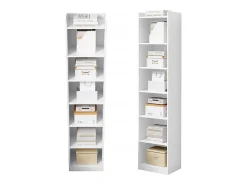 ESTANTE BRANCA DE PÉ PARA LIVROS PRATELEIRAS ALTAS COLUNA ESCANDINAVA ARMÁRIO LOFT