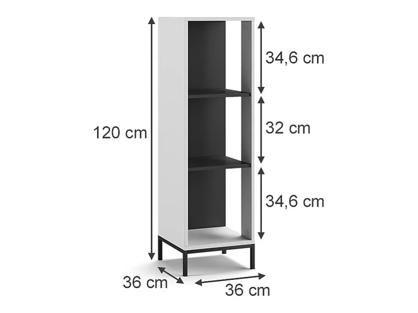 Estante branco 36x36x120 eliza