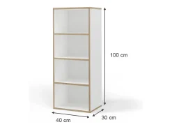 Estante branco 40x30x100 tetrix
