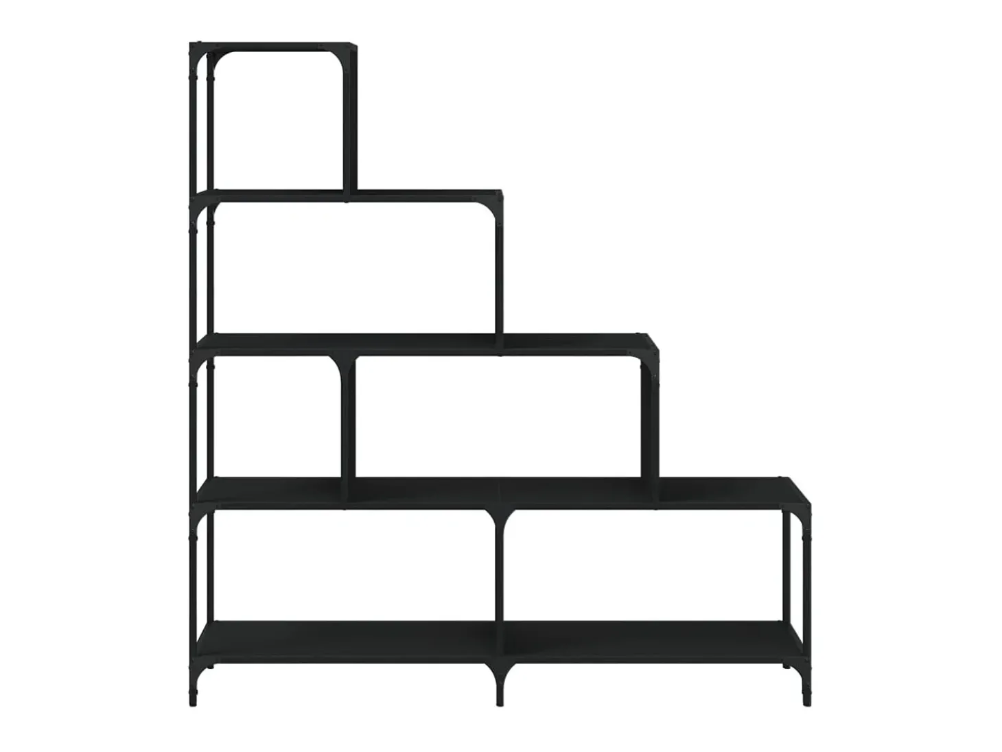 Estante c/ 4 degraus 139x33,5x149 cm derivados madeira preto PT824202