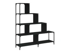 Estante c/ 4 degraus 139x33,5x149 cm derivados madeira preto PT824202