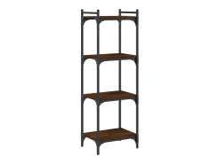 Estante c/ 4 prateleiras derivados de madeira carvalho castanho PT567990