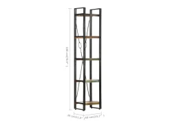 Estante c/ 5 prateleiras 40x30x180 cm madeira recuperada maciça PT668602