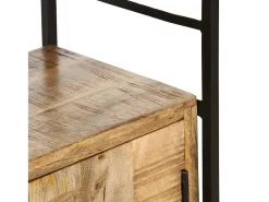 Estante c/ 4 prateleiras 80x30x180 cm madeira mangueira áspera