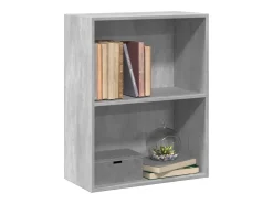 Estante c 2 prateleiras 60x30x76,5cm contrap. cinzento cimento