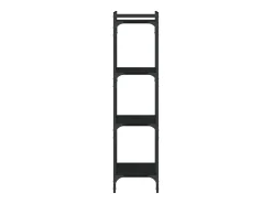 Estante c/ 4 prateleiras 40x30x120cm derivados de madeira preto PT446298