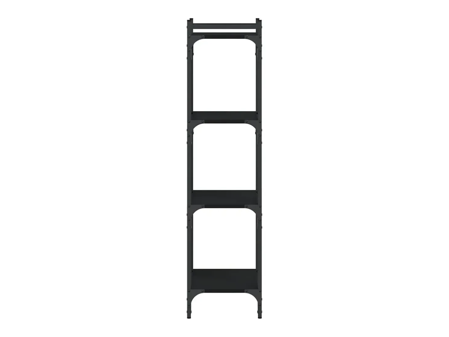 Estante c/ 4 prateleiras 40x30x120cm derivados de madeira preto PT446298