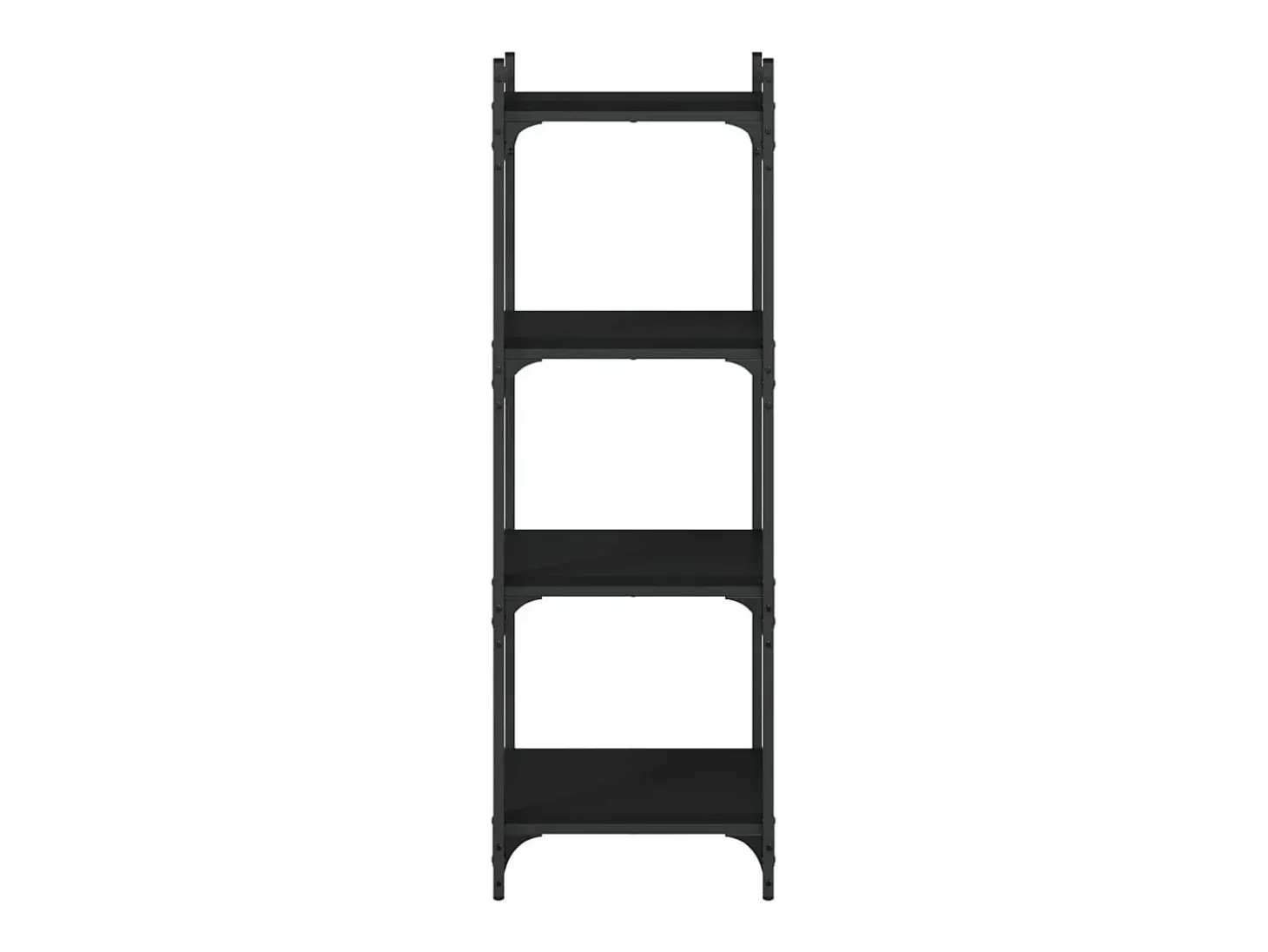 Estante c/ 4 prateleiras 40x30x120cm derivados de madeira preto PT446298