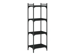 Estante c/ 4 prateleiras 40x30x120cm derivados de madeira preto PT446298