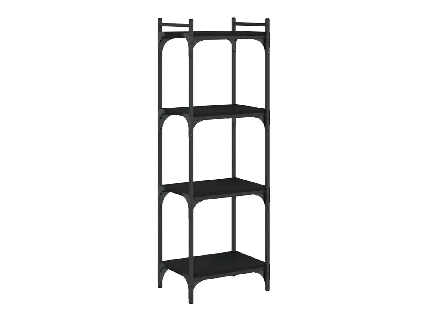 Estante c/ 4 prateleiras 40x30x120cm derivados de madeira preto PT446298