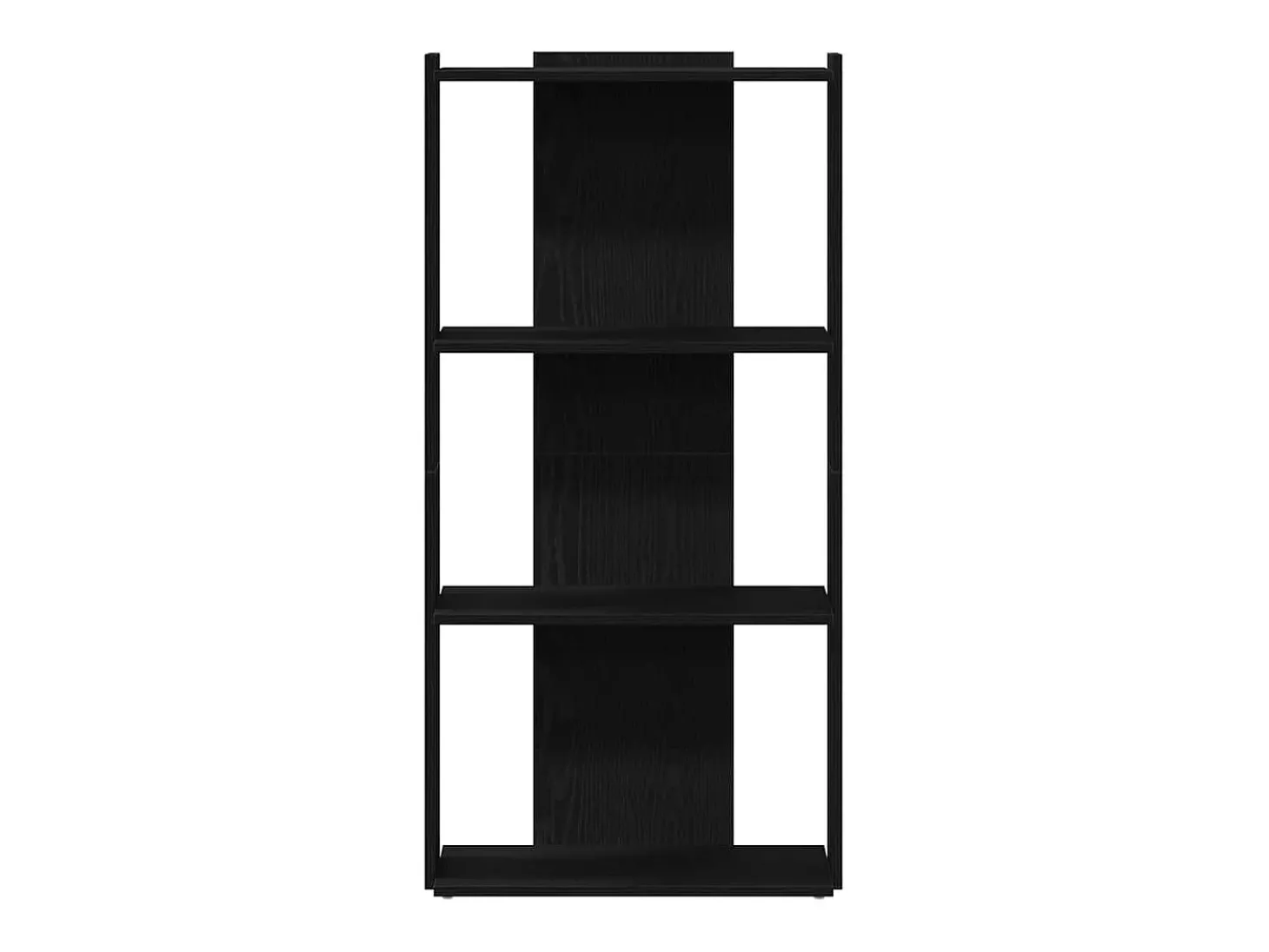 Estante c/ 3 prateleiras 60x30x120cm derivados de madeira preto