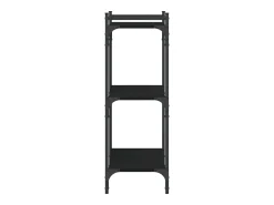 Estante c/ 3 prateleiras 60x30x86 cm derivados de madeira preto PT180723