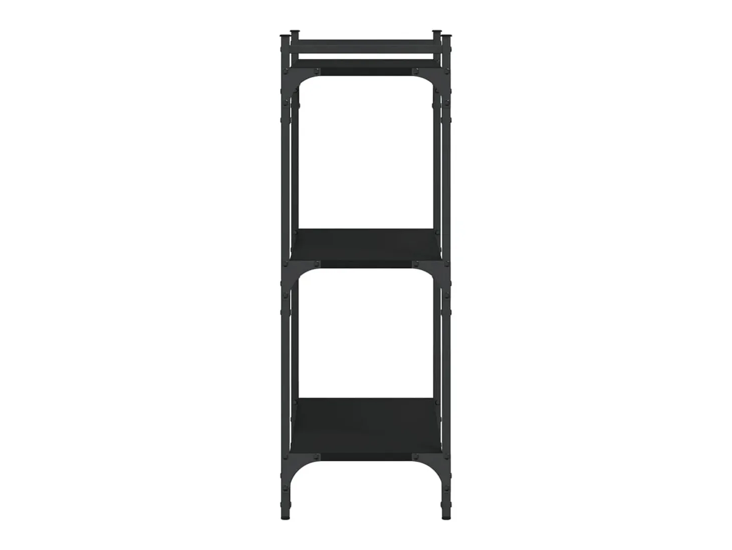 Estante c/ 3 prateleiras 60x30x86 cm derivados de madeira preto PT180723