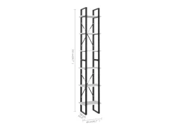 Estante c/ 6 prateleiras 40x30x210 cm derivados madeira branco