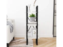Estante c/ 3 prateleiras 40x30x105 cm pinho maciço branco