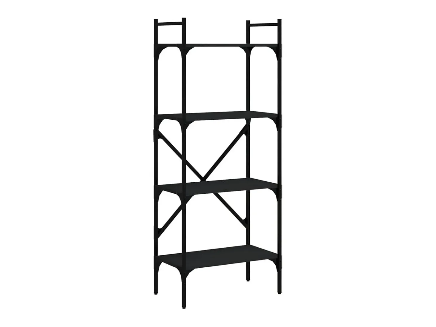 Estante c/ 4 prateleiras 56x31,5x138,5 cm deriv. madeira preto PT560661