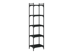 Estante c/ 5 prateleiras 40x30x86 cm derivados de madeira preto PT950289