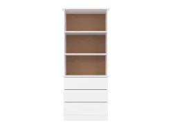 Estante c/ gavetas ALTA 60x35x142 cm pinho maciço branco PT454012
