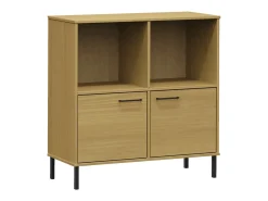 Estante c/ pernas metal 90x35x90,5 cm madeira OSLO castanho