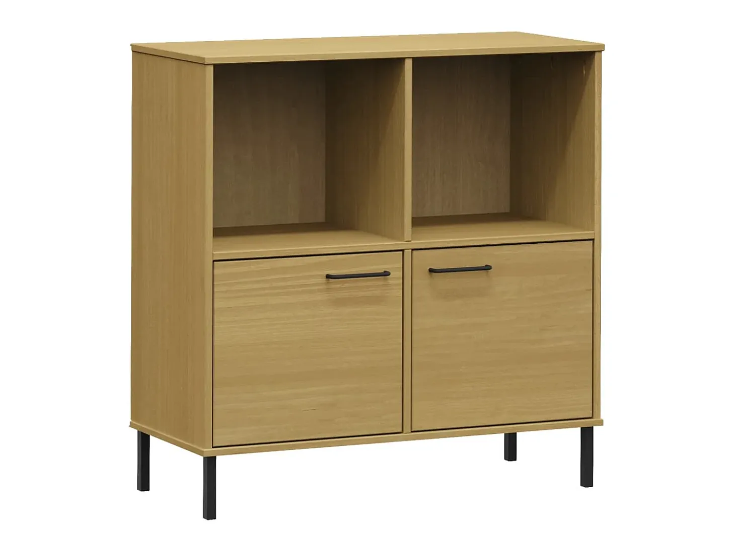Estante c/ pernas metal 90x35x90,5 cm madeira OSLO castanho