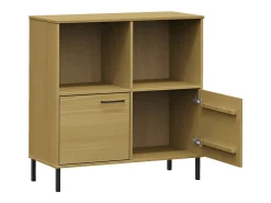 Estante c/ pernas metal 90x35x90,5 cm madeira OSLO castanho PT154770