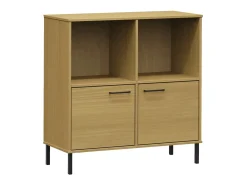 Estante c/ pernas metal 90x35x90,5 cm madeira OSLO castanho PT154770