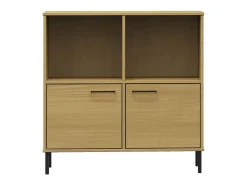 Estante c/ pernas metal 90x35x90,5 cm madeira OSLO castanho PT154770