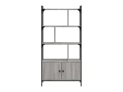 Estante c/ portas 76,5x30x154,5 cm deriv. madeira cinza sonoma PT390414